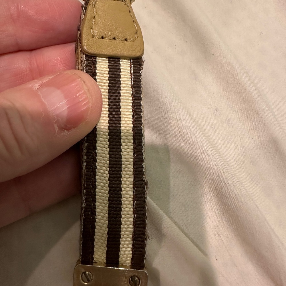 HENRI BENDEL Signature Stripe Keychain